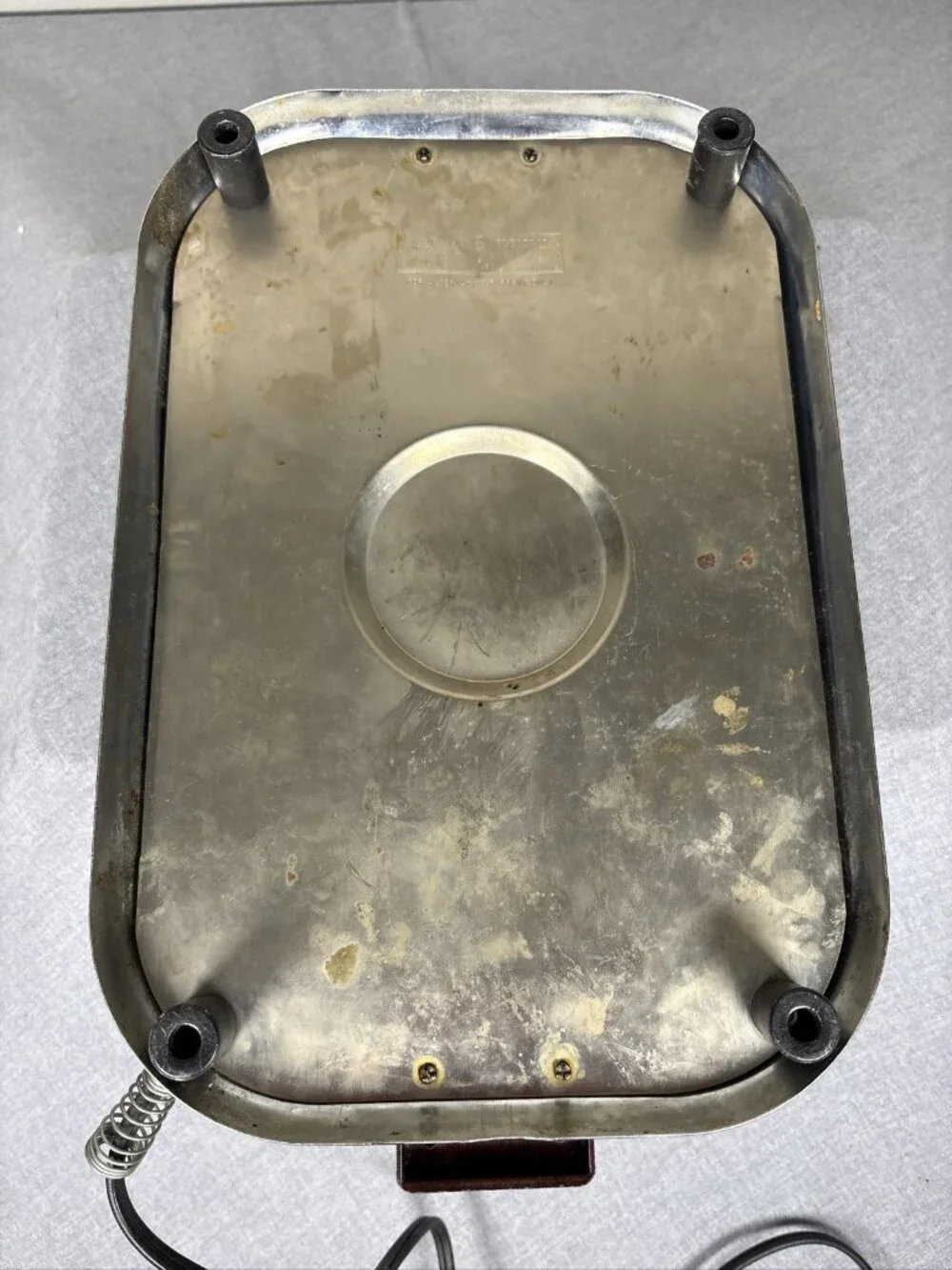 Vintage General Electric GE Automatic Chrome Grill Waffle Baker Iron